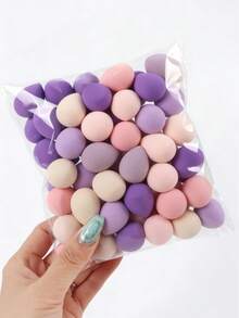 10/20/30/50/100Pcs Mini Makeup Sponge Blender Set, Multi‑Color Beauty Sponges, Wet & Dry Dual‑Use Soft Cosmetic Blending Sponge For Foundation Concealer, Portable Travel Makeup Tool, Great Gift For Her - Multicolor - View 23