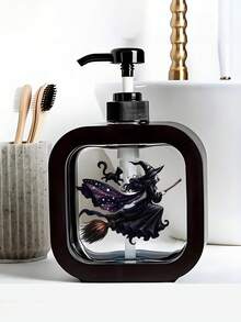 Cute Soap Dispenser - Halloween Design, Flying Witch, With Moisturizing Hand Soap Pump Bottle, Perfect For Kitchen Sink And Bathroom Decor - Multicolor - View 10