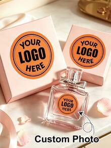 19-299pcs 1-3.5inch Custom Design Circle Logo Stickers - Personalized Printed Waterproof Paper/Plastic Business Branding & Packaging Seals Label, Round Label For Weddings Birthdays, Custom Circle Stickers For Business Logo - White - View 3