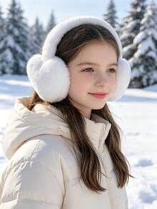 Autumn/Winter Korean Style Heart Plush Earmuffs For Women, Cute Anti-Freeze Warm Ear Covers, Ear Protection Warmer - Multicolor - View 3