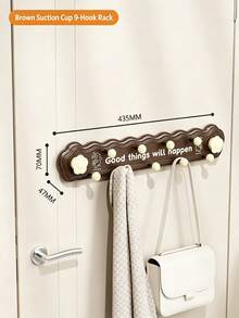1pc Dopamine Suction Cup Rotating Multi-Hook Row, No-Drill Strong Load-Bearing Adhesive Hook For Bathroom, Kitchen, Entryway, Behind Door - Multicolor - View 10