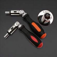11pcs Multi-Function Ratchet Screwdriver Set, Forward/Reverse Quick Release Labor-Saving Driver, Flat/Torx/Square Head Multi-Purpose Drill Bits Manual Tool, Chrome Vanadium Steel Magnetic Bit, Adjustable Length & Angle, Suitable For Tight Space Repair - Screwdriver - View 3