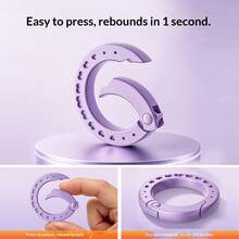 Phone Lanyard Ring Buckle Metal Spring Coil Hanging Chain Premium Multi-Functional Durable Anti-Drop Compatible With Apple Phone Case Cover Men Women Pendant Key U-Disk Camera Chain Rope Accessories - Multicolor - View 4