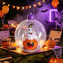 1pc Halloween Ghost Pumpkin Ball-In-Ball Decoration, Thickened PVC Material, Indoor Park Mall Holiday Atmosphere Decorative Ornament Hanging Decor - Ball Within a Ball - View 2