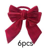 4/6/12pcs Bow Napkin Rings, Flannel Material, Minimalist Design, Suitable For Hotel Table Setting, Wedding Napkin Rings, Couple Dinner And Fashionable Wedding Occasions - Multicolor - View 9