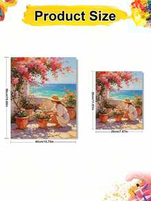 1pc Coastal Scenery DIY Oil Painting By Numbers, Canvas Painting DIY Crafts, Adult Home Decoration, Holiday Gift. - Sets - View 8