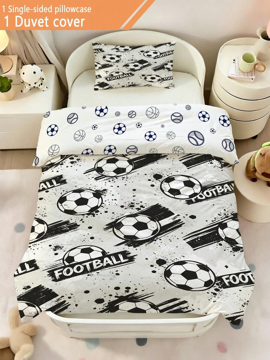 2PCS Sports Football Bedding Set For Children Beds Crib Giving Gifts During Holidays (No Filling Material) 100% Polyester - Multicolor - View 1