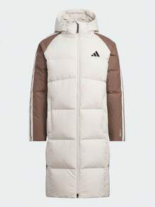 Adidas Men's 3S CB Long Down Jacket Thick Down Coat - Long KQ5495 - Mustard Yellow - View 3