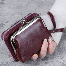 New Women's Fashion Wristlet Short Wallet, Large Capacity Coin Purse With Multiple Card Slots, Card Holder Money Clip - Multicolor - View 5