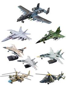 Military Series F-16 Fighter Jet Model Kit, KA-52 Helicopter Indoor Decorative Display, Back-To-School Gift, Boy's Toy Model, Birthday Present, Building Block Set - Multicolor - View 2