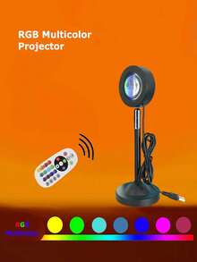 RGB Floor Lamp, Multi-Color Projection Light With Large Remote Control, Different Color Change Modes, 360° Rotation, Night Light, Suitable For Decoration, Photography/Party/Bedroom/Home Decor/Halloween/Party Light, Sunset Lamp - Multicolor - View 9