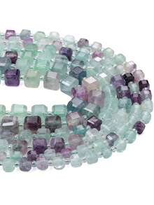 Natural Colorful Rainbow Fluorite Diy Beads Faceted Loose Accessories 4 6 8 10mm For Jewelry Making Bracelet Necklace Keychain Making Supplies - Magic Stone - View 10