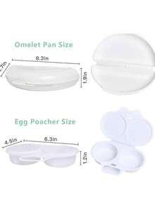 Juego de Cocedor de Huevos y Pochar de Huevos para Microondas, Utensilios de Cocina de Desayuno Simples, Fácil de Usar - Multicolor - Ver 2