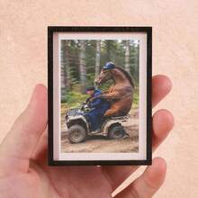 1pc Funny Encouragement Pattern Wooden Fridge Magnet, Suitable For Home, Office, Study Room Fridge Decoration - Fridge Magnet - Black Frame Refrigerator Magnet - View 20