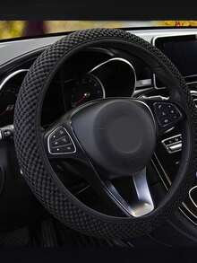 Elastic Fit Steering Wheel Cover, No Inner Ring Easy Installation, Anti-Slip Mesh Grip, All Season, Unisex, Fits 38cm - Multicolor - View 1