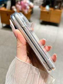 Luxury Laser Shell Texture Fold Phone Case Compatible With IPhone 18 Ultra Stylish Simple Anti-Drop Protective Back Cover - White - View 6