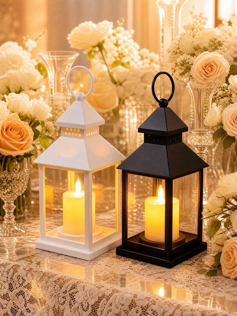 Retro Lantern Decor, LED Flickering Flameless Candle Battery Powered LED Hanging Lamp, Suitable For Indoor Outdoor Garden Patio Home Decor