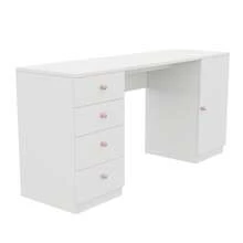 Desk Made Of Wood With 4 Drawers With Storage With Drawers White For Home Office And Study - White - View 9