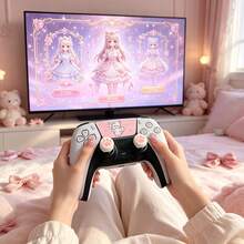 1 Pair Cute High Rise Thumb Grips For P5 P4 Switch Pro Controller Joystick Caps Same Height Grip Cover Stick Extenders - View 3