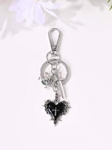 1pc Halloween Cross Heart Bat Skull Skeleton Spider Spider Web Star Dice Sword Backpack Charm Creative Gift - Multicolor - View 16