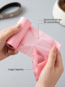Leakproof Waste Bags Rolls With Cute Paw Print For Adult Pet Owners, Tear Resistant Refill Rolls For Daily Cleanups - Multicolor - View 8