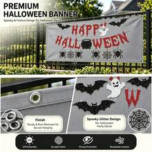Sunshade Set, Paired With Halloween Hanging Decor, Fence Privacy Screen, High-Density 100% Blackout Privacy Fence Fabric, Windproof Weather-Resistant Tear-Resistant, Suitable For Balcony, Garden, Yard, Fence, Patio - Gray - Grey - View 4
