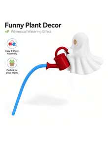3D Printed Ghost Watering Plant Decor, 3-Piece Halloween Flower Pot Decoration With Realistic Water Flow Effect, 9.06 Inch Fun Indoor Plant Pot Decor, Desktop Ornament, Gift For Plant Lovers - Multicolor - View 8