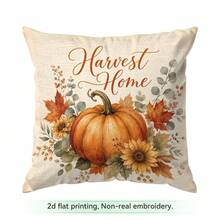 4pcs/1pc Sarung Bantal Motif Teks Panen Tanpa Isian, Sarung Bantal Cetak Satu Sisi, Cocok untuk Dekorasi Rumah Ruang Tamu dan Kamar Tidur, Sarung Bantal Sepanjang Musim - MultiWarna - View 13