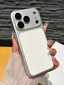 Premium Matte Leather Texture Phone Case With Glass Lens Protection, Compatible With IPhone 18 Pro Max 17 Pro 16 Plus 15 14 13 12 11, Skin-Friendly Shock-Absorbing Protective Cover - Black - View 4