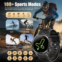 2025 GUHUAVMI Men's Outdoor GPS Smart Watch, GPS+Beidou Dual-Frequency Positioning, LED Flashlight, 3ATM Waterproof, Alloy Case, 540mAh Battery, Multi-Color Strap, Wireless Calling, Voice Assistant, Reminder, GPS Tracking, 100+ Sports Modes, Compass, Altitude & Barometer Display, Fitness Tracker, Suitable For Android And IOS - Multicolor - View 9