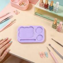 1pc Bear-Shaped Multi-Compartment Nail Art Mixing Palette, Mini Color Mixing Painting Palette, Portable Nail Polish Mixing Tool, Suitable For Nail Artists - Multicolor - View 12