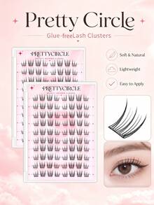 10-Row Glue-Free Segmented Clustered Upper Eyelashes, Suitable For Beginners, Lightweight And Natural Design, Soft And Comfortable To Wear, Easy To Apply, Natural Eye Makeup - C - View 11