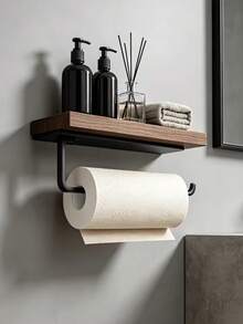 2/1pc Minimalist Kitchen/Bathroom Storage Rack, Can Be Used As Paper Towel Holder, Napkin Holder, Dishcloth Rack, Home Decor, Kitchen Accessories Storage, Bathroom Storage Rack/Kitchen Bathroom Accessaries/Home /Halloween And Christmas Gifts - Multicolor - View 5