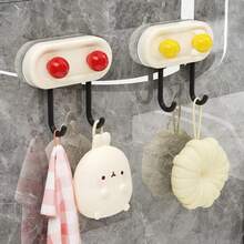 Dopamine Hook, Strong Adhesive Hook No Drilling Required. Invisible Double-Head Hook Suitable For Bathroom And Kitchen Doors. - Multicolor - View 6