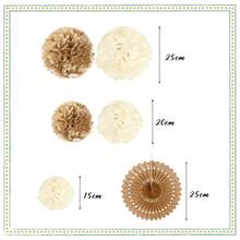 APODESS Papier-Hängedekorationen Set, Weißes Papier Hängende Papierlaternen mit Papierblumen Fächer Girlande für Boho Hochzeits-Dekoration, Geburtstag Party Deko-Mehrteiliges Party-Geschenkset - Übersicht 10