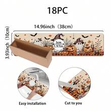 1pc Halloween Faucet Mat, Ghost Design Creates Festive Atmosphere, Bathroom Faucet Splash Guard, Waterproof Anti-Slip Faucet Mat, Kitchen Countertop Accessory, Kitchen Dining Table Accessory, Sink, Moisture-Proof Absorbent Mat, Water-Absorbing Draining Mat, Multi-Functional Absorbent Anti-Slip Mat - Multicolor - View 11