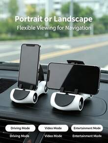 1pc Universal Car Phone Holder, Creative Car‑Model Dashboard Mount, Multi‑Function Adjustable Navigation Support For All Smartphones - Conventional - View 2