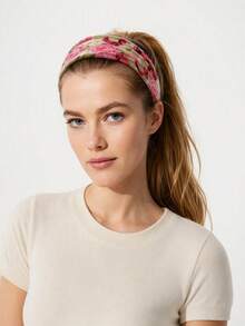 4pcs Women's Non-Slip Headbands, Girls Elastic Headbands, Running Headbands, Sweat-Absorbing Yoga Headbands - Multicolor - View 3