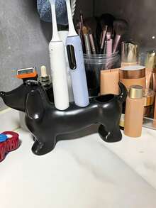 Tempat Sikat Gigi Berbentuk Anjing Sosis yang Kreatif, Rak Penyimpanan Sikat Gigi Elektrik Multi-Slot, Organizer Wastafel Kamar Mandi Kartun Lucu, Hadiah Keluarga untuk Pasangan Orang Tua dan Anak - MultiWarna - View 7