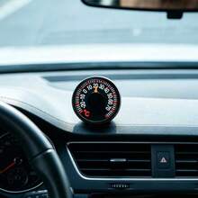 1pc/2pcs 27mm Car Dashboard Thermometer, Pointer Type Plastic Round Celsius Temperature Gauge Accessory - A - View 6