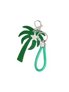Palm Tree Bag Charm With Braided Leather Cord,National Day Souvenir Handbag Accessory,Date Palm Tree Keychain Charm,Saudi Arabia Souvenir,Holiday Gift - Multicolor - View 12