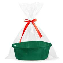 1 Peça Cesta de Presente Trançada com Bolsa e Fita, Adequada para Mãe, Chá de Bebê, Aniversário e Sorteio, Pode Ser Usada para Armazenar Brinquedos de Cachorro ou como Cesta de Armazenamento de Corda na Prateleira, Múltiplas Cores Disponíveis - Multicolorido - Visão 24
