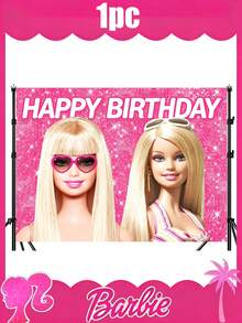 MASSDI Birthday Party Backdrop, Multi-Style Pink Portrait Print Photo Banner, High Definition Ink Printing, Foldable Polyester, Pre-Punched Holes Quick Setup, Perfect For Party Photo Booth, Dessert Table Background, Wall Hanging & Celebration Decor - Multiple Styles - View 14