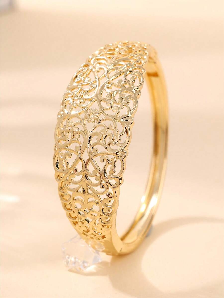 Moroccan Women Fashion Bangle, Bridal Jewelry For Wedding Evening Party, Middle Eastern Women Festival Outfit Accessory, Gift For Ladies - Gold - View 1