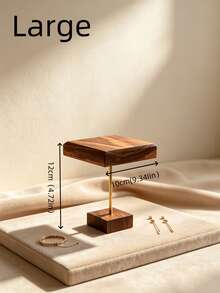 Walnut Floating Display Stand, Storage Rack For Jewelry, Cosmetics, Perfume, Dolls, Models, Desktop Display, Photography Props, Available In Small, Medium, Large Sizes - Multicolor - View 7