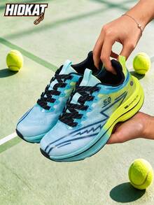 Hidkat Women's Breathable Gradient‑Color Mesh Tennis Shoes, Lightweight Cushioned Non‑Slip Athletic Sneakers, Lace‑Up Support Sports Shoes For Training, Running And Outdoor Activities - Green - View 3