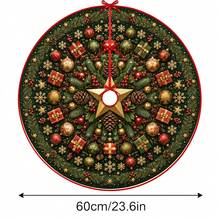 1 buah Kotak Hadiah Bulat dengan Motif Alas Pohon Natal, Dekorasi Liburan Warna Elegan, 5 Ukuran, Hadiah Liburan Unisex, Cocok untuk Dekorasi Natal di Rumah dan Pesta - Kotak hadiah bundar - View 15