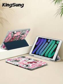 Kingsung Y2K Pink Collage Pattern Acrylic Tablet Protective Case,Built-In Pen Slot, Compatible With Pad Mini6/Mini7/9.7/10.2/10.9/Pro 11,Pad Air 8(M4)2026(11-Inch),Pad 10 2022(10.9-Inch),Pad 11(A16) 2025(11-Inch) Etc Models. - Multicolor - View 3