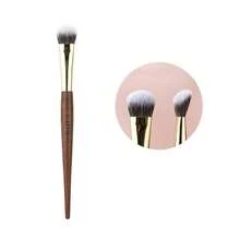 FLUFFIN Cọ che khuyết điểm góc F71, độ che phủ tùy chỉnh, dùng cho kem lỏng/kem thỏi, cọ tán trang điểm chất lượng cao, cán gỗ hồng, ống đồng - màu nâu - Xem 11
