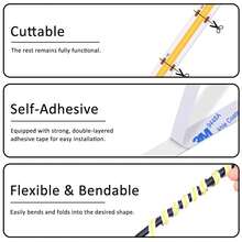 1pc, 1m-3 Meters, Ultra-Thin LED Strip Light, Multicolor Options, Touch Switch Adjustable Brightness, Button Switch Non-Adjustable Brightness, Bedroom, Living Room, Room, Bedside, Lighting Decoration, 320 LEDs Per Meter, Linear Light, 180 Degree Light Emission - white light - View 10